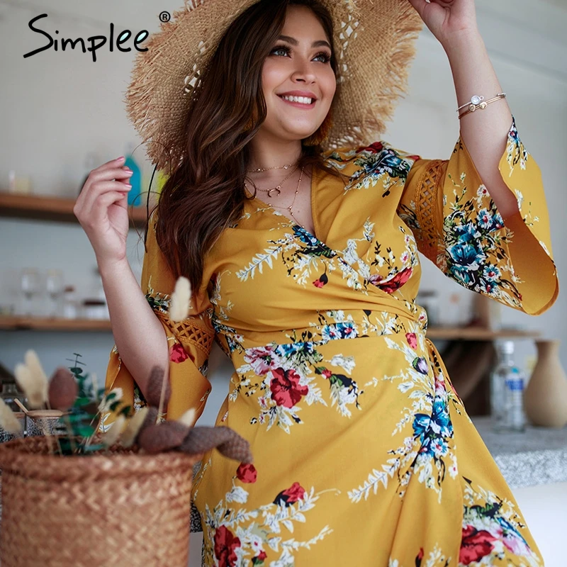 Женское летнее ажурное платье Simplee 2019 элегантное праздничное повседневное