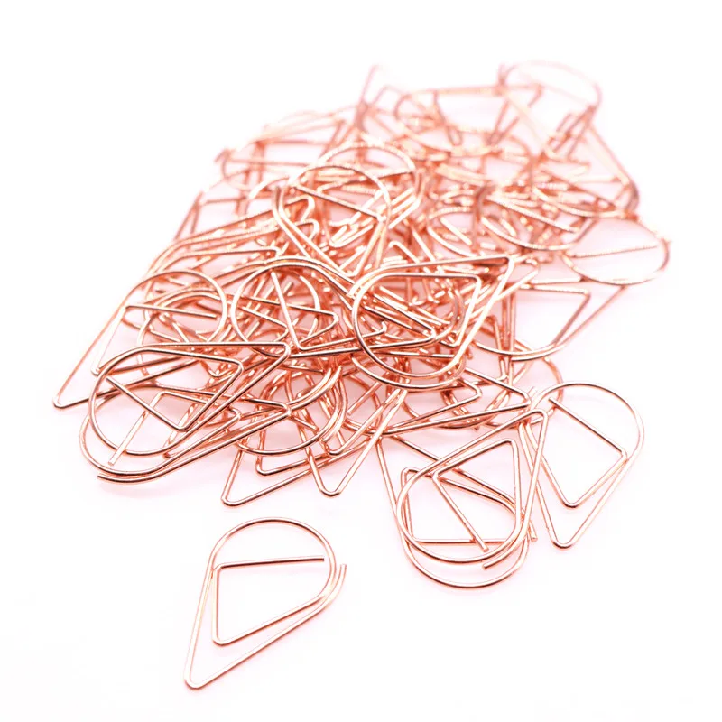 50 pcs rose small 50 шт., металлический зажим для бумаги 15x25 мм, розовое золото, канцелярские мини-зажимы для бумаги, распродажа, держатель для фото, магнитный зажим - Цвет: 50 pcs rose small