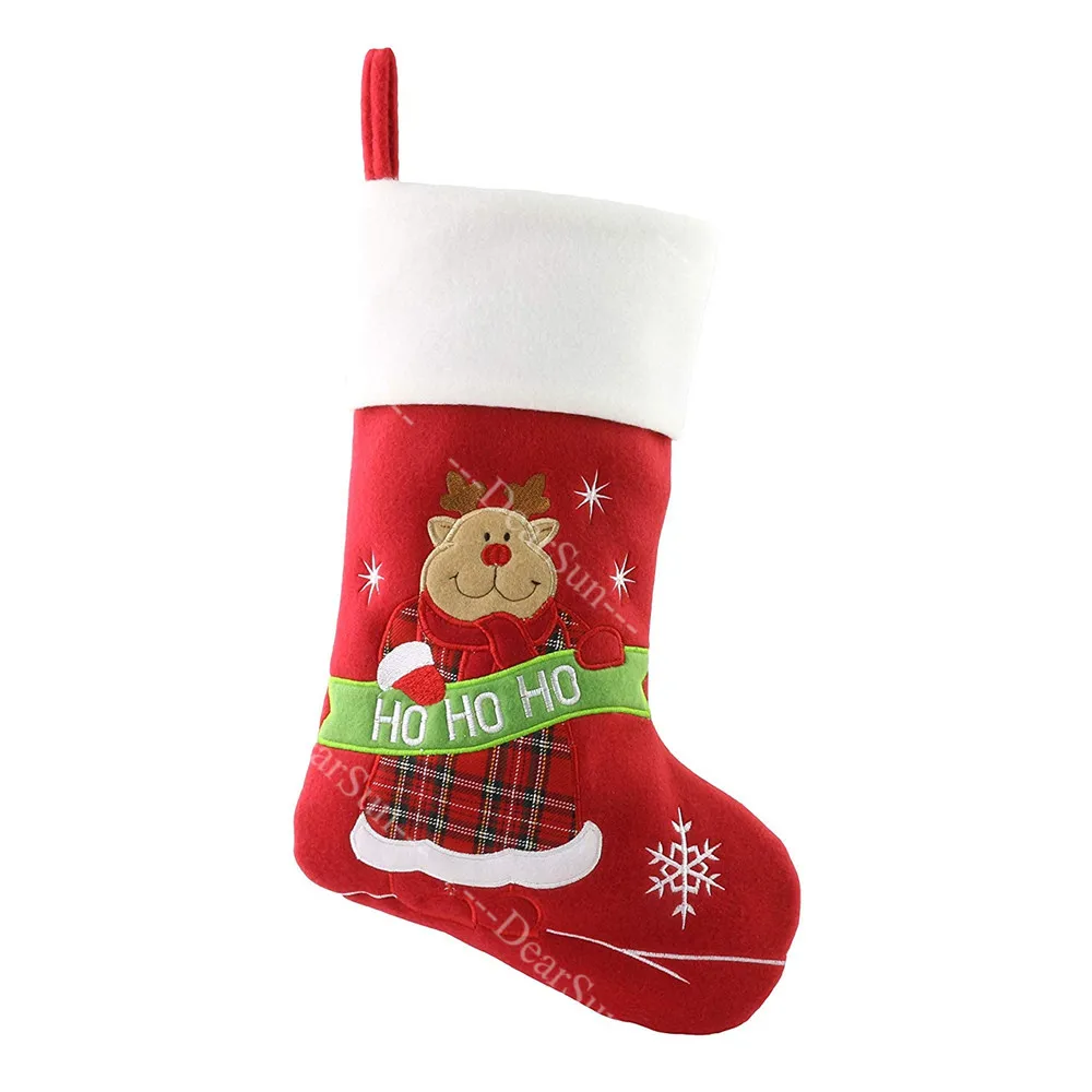 Reindeer 09 Персонализированный чулок вышитые имена рождественские по индивидуальному заказу чулки рождественские комнатные украшения упаковка 1 шт - Цвет: Reindeer 09