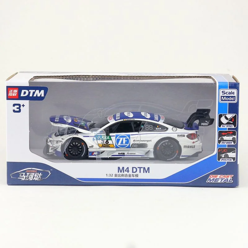 NO.36 RMZ City/1:32/литая модель игрушечной игрушки из сплава/DTM M4 гоночный автомобиль оттягивающийся/образовательная Коллекция/звук и светильник/подарок/малыш/оригинальная коробка - Цвет: NO.36