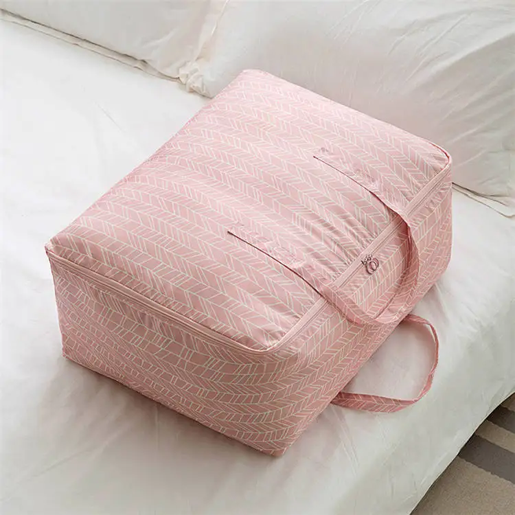 lines pink Органайзер, одеяло, одеяла, сумка для хранения, Оксфорд, подстилка для хранения постельных принадлежностей, сумка для хранения одежды, контейнер, органайзер для шкафа, гардероба - Цвет: lines pink