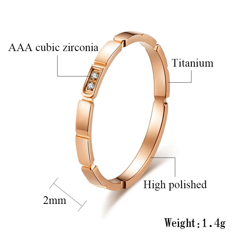 2018 Новое ювелирное изделие изысканное кольцо для женщин золото/розовое
