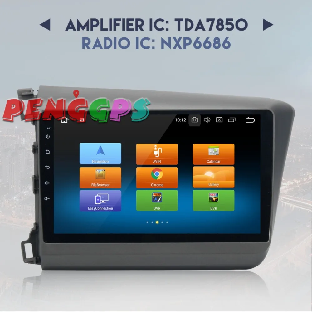 2 din Android 8 0 7 1 автомобильный Радио dvd плеер gps навигация для Honda Civic 2012 2015 левый