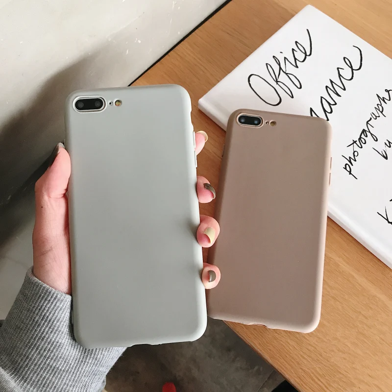 Матовый Мягкий силиконовый чехол для iPhone 5s se 6 7 8 plus Ультратонкий 11 Pro карамельного
