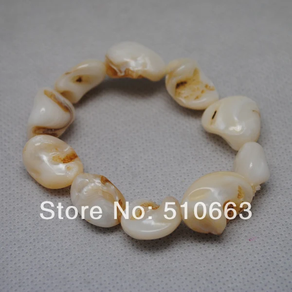 5 шт./лот модный белый ювелирный браслет в виде ракушки очаровательный с жемчугом