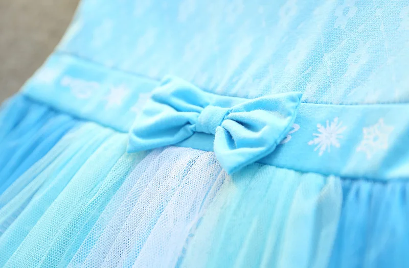 Летнее платье Эльзы для девочек Детский карнавальный костюм Снежной Королевы