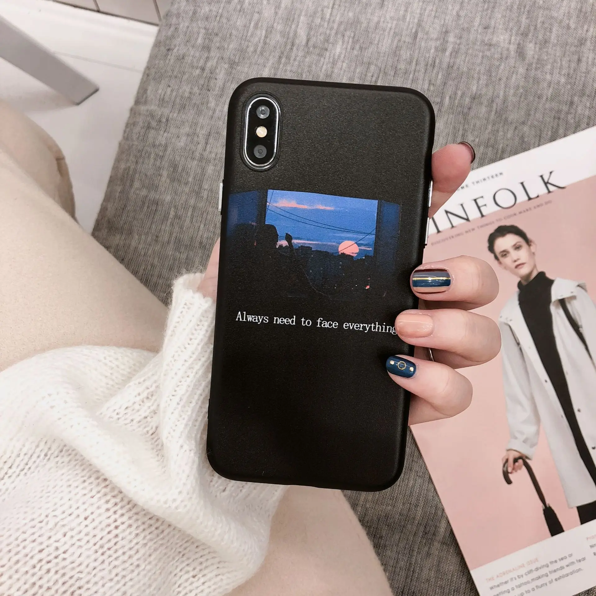 Retro Art Letters illustration Korean Phone Case For iPhone 6 Puls 6S 7 8 Cases Wine red Soft silicone Back Cover Coque |
