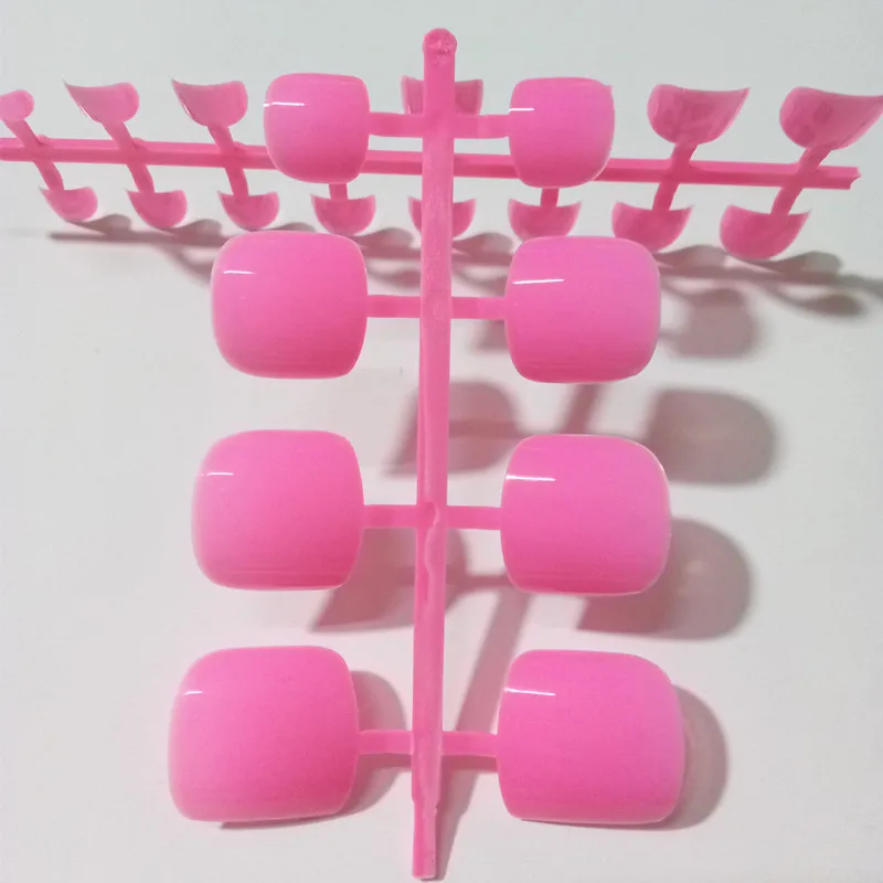 bright pink Сладкий карамельный цвет поддельные ногти Блестящий светильник коричневый ложный носок ногтей для Леди DIY Ноги Типсы для маникюра Инструменты P57t - Цвет: bright pink