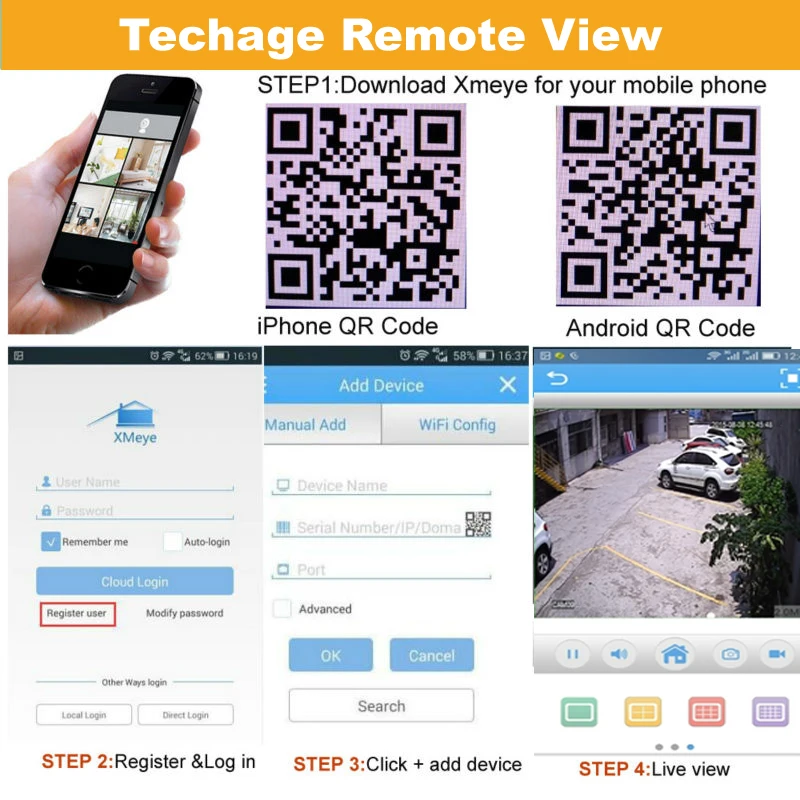 Techage 720 P 1200TVL Беспроводная IP Камера 2.8 мм Широкоугольный Объектив Крытый Купол