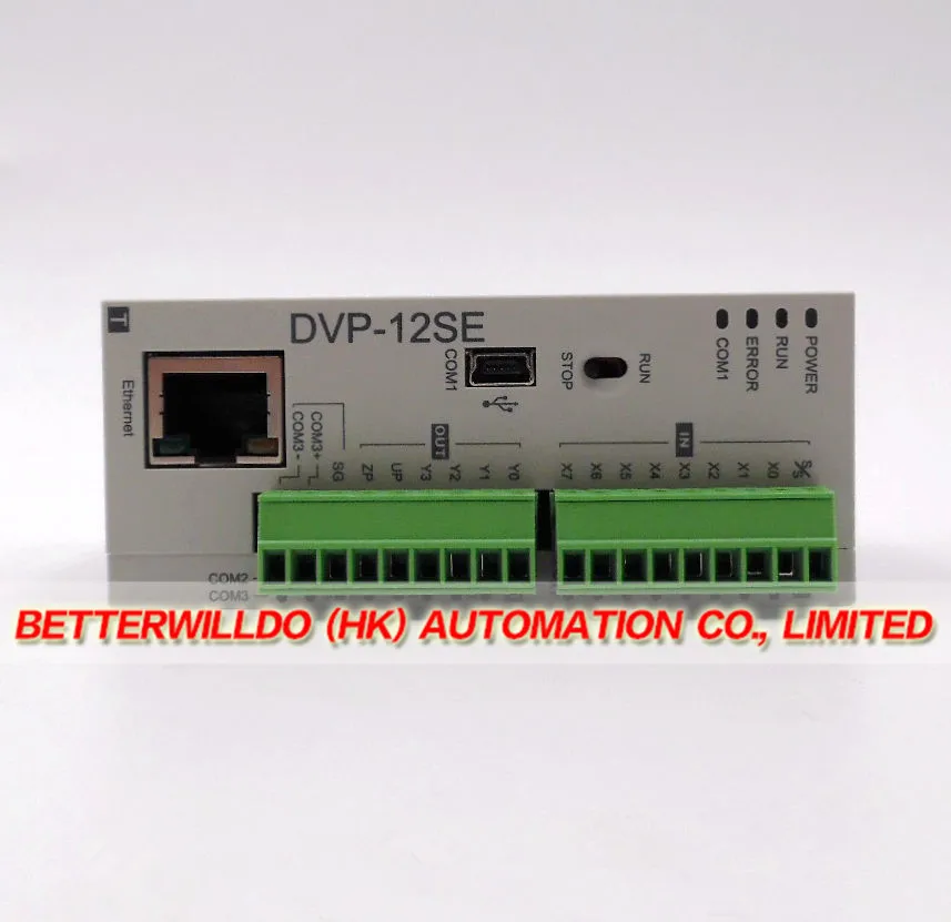 DVP12SE11T оригинальный новый бренд Delta PLC DC 8DI 4DO (NPN транзистор) 3 COM (Mini USB/RS485x2/Ethernet ) 1 год