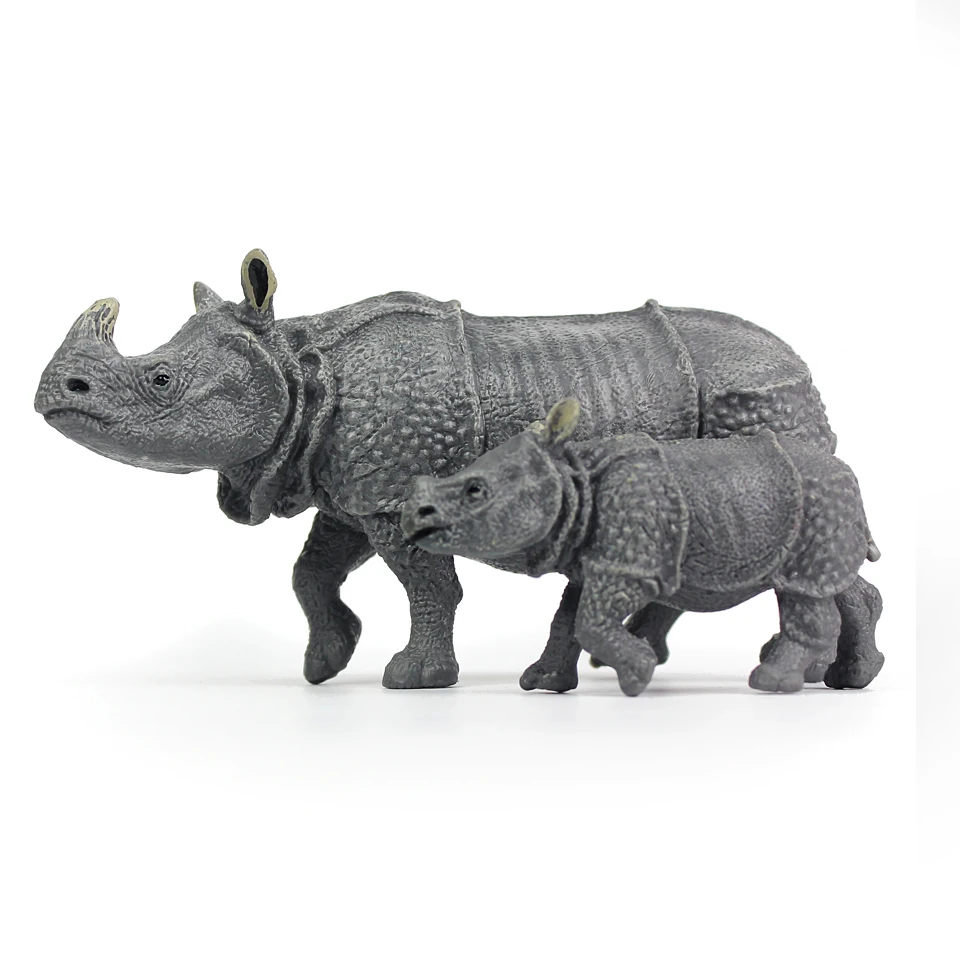 Wiben Indian Rhinocers Simulation Wild Animal Model Action &amp Toy Figures Plastic Solid Boys Collection Toys For Children Gift | Игрушки и