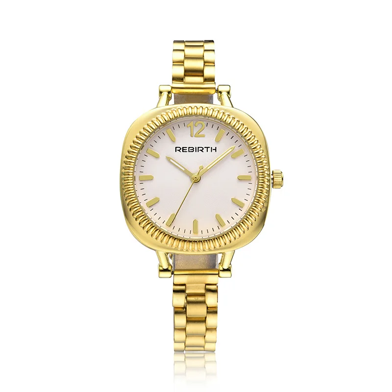 

2018 Fashion REBIRTH Brand Female Quartz Watch Watches Women Luxury Gold And Silver Stainless Steel Bracelet Lady Gift Watch