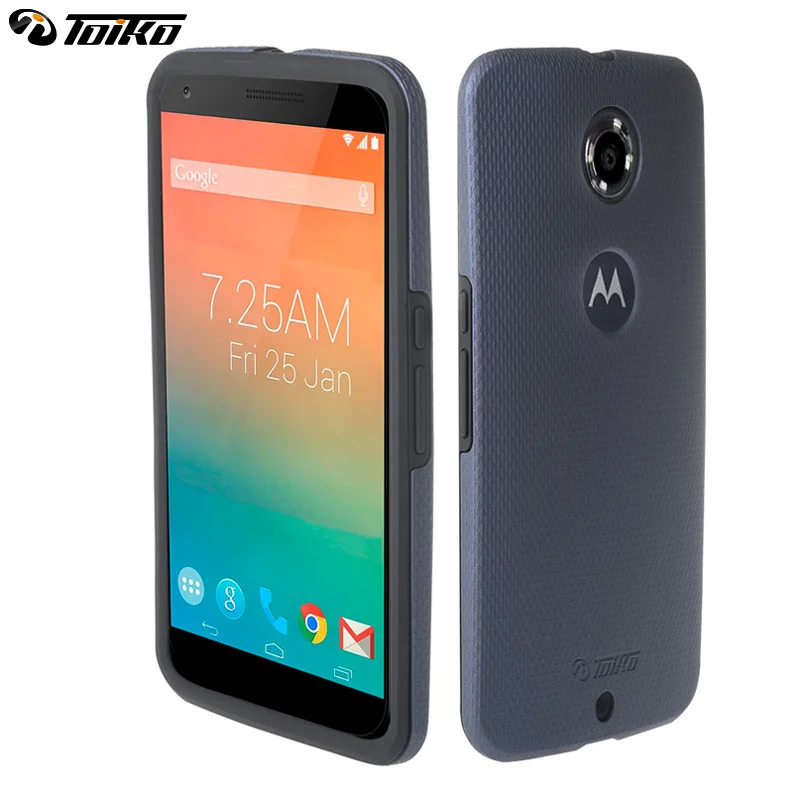 Силиконовый чехол toyko X Guard PC для Motorola Moto Google Nexus 6, двухслойный Гибридный чехол для телефона, защита от падения, защитный чехол для мобильного телефона - Цвет: Dark Blue and Black