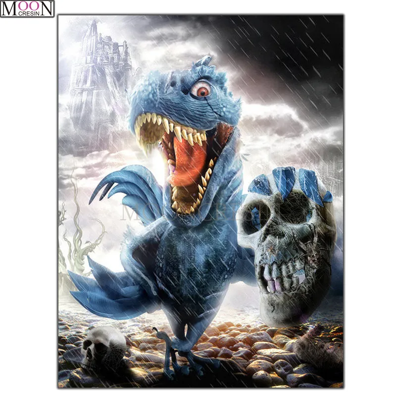 

DIY 3D Diamond Painting Cross Stitch Dinosaurs And Caves Diamond Embroidery Square Drill 5D Diamond Mosaic Decoration Needlework