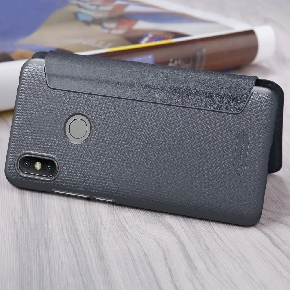 Чехол Nillkin для телефона Xiaomi Redmi S2 блестящий кожаный чехол полная защита откидной |