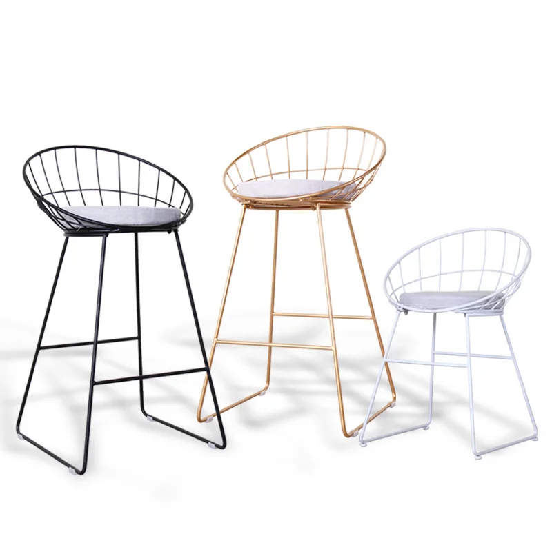 2 шт. антикоррозийный высокий стул в стиле ретро скандинавский Золотой усиленный