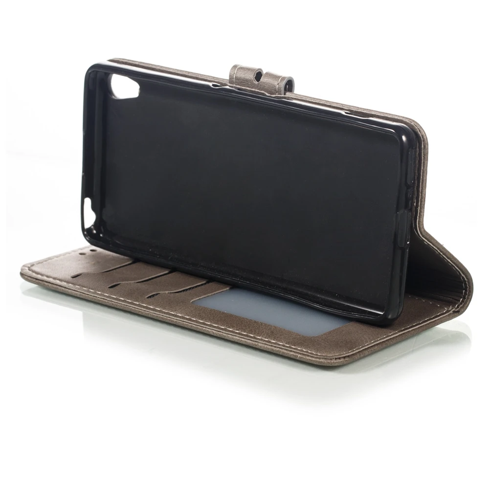 Однотонный Роскошный чехол из искусственной кожи для Sony Xperia XA XA1 XA2 XA3 Etui Funda Coque L2 L3