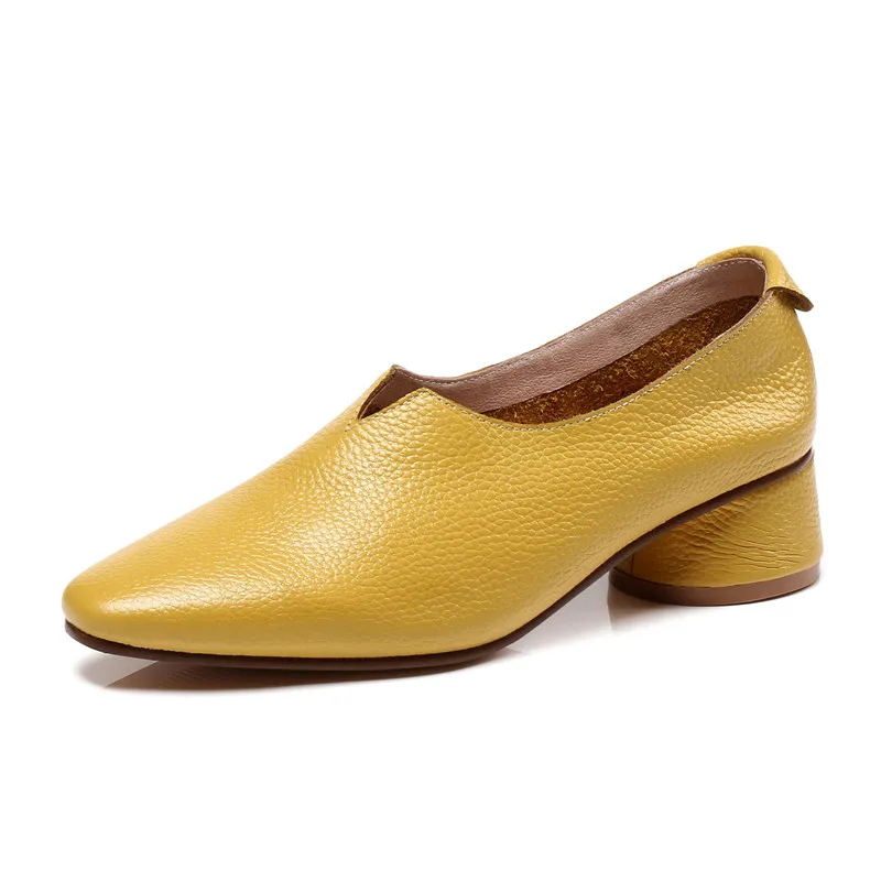 MEMUNIA/2020 Высококачественная обувь из натуральной кожи Женские туфли-лодочки