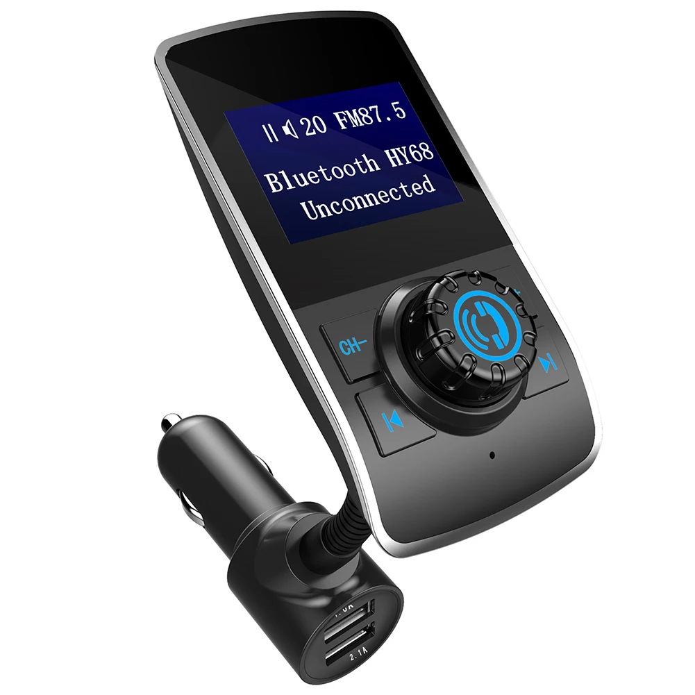 FM Transmitter LCD Display Wireless Car MP3 Player Dual USB TF Card Slot Bluetooth Modulator Power Off Switch | Автомобили и
