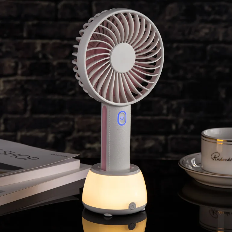 2018 Popular New Design Portable Usb Mini Fans With Rechargeable Battery And Led Night Light | Обустройство дома