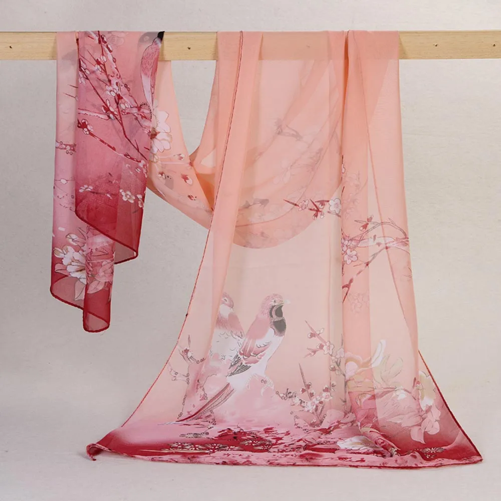 

Dec 17 Elegant 150cmX50cm Chiffon Soft Scarf Shawl Scarves Wraps Spring and Summer Beach