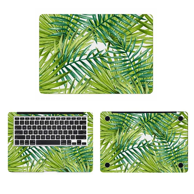 Пальмовое дерево зеленый лист полное покрытие кожи для Apple Macbook Наклейка Air Pro retina 11 12 13 15 дюймов Mac hp Mi ноутбук наклейки - Цвет: ACD side