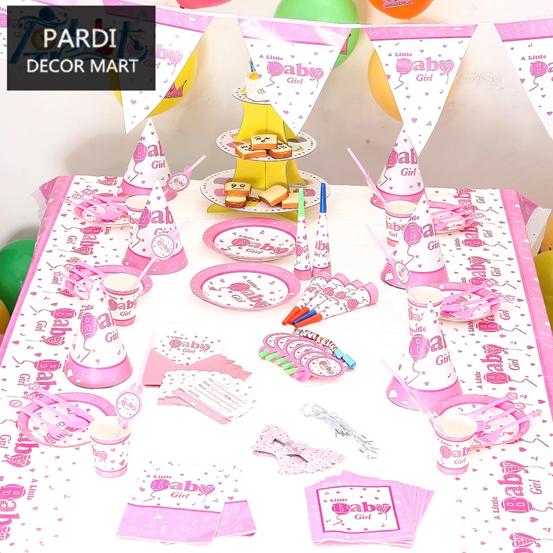 Набор одноразовых столовых приборов для девочек украшение на день рождения