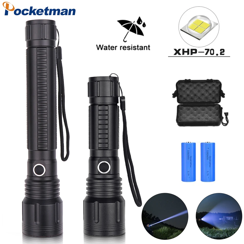 Самый мощный фонарик XLamp xhp70.2 светодиодный фонарь с масштабированием 5 режимов xhp70 xhp50 18650 или 26650 батарея Лучший Отдых на природе
