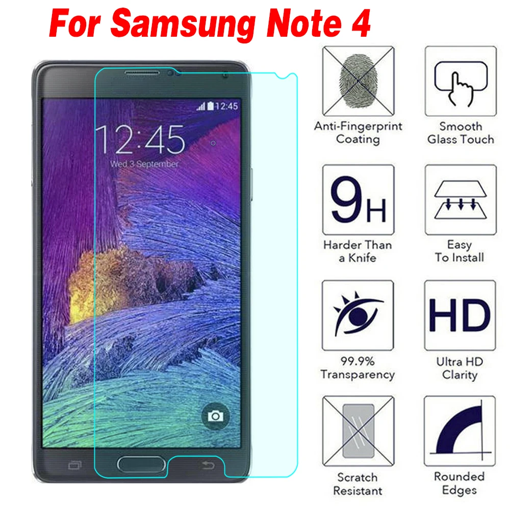 Защитное стекло закаленное 2.5D 9H для Samsung Galaxy Note 5 4 3 2 1 S1 S2 S3 S4 S5 S6 S7|Защитные стёкла и