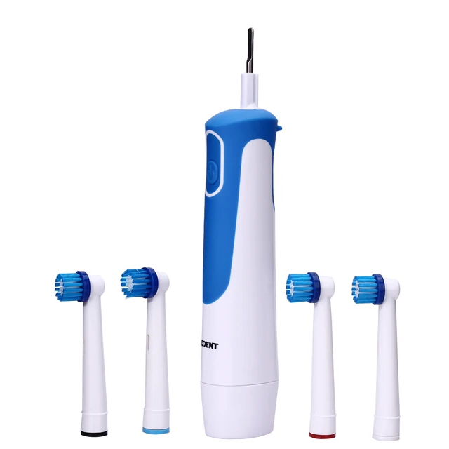 AZDENT Hot AZ-2 Pro Electric Rotary Toothbrush Battery Type No Rechargeable Teeth Tooth Brush with 4 Replacement Heads for Adult 2
