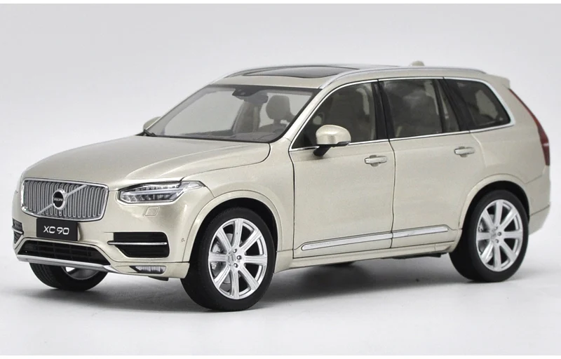 Золотой 1/18 Volvo XC90 внедорожник сплав автомобиль из литого металла модель игрушки для детей рождественские подарки игрушки коллекция оригинальная коробка - Цвет: Золотой