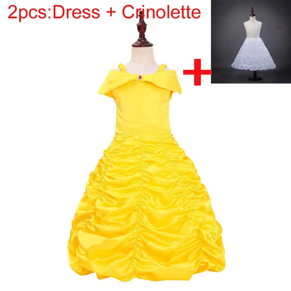 

Belle Dress Costume,Beauty and The Beast Cosplay Costume for Girls Princess Dress Belle Dress Wedding Party Birthday Gift Cloth