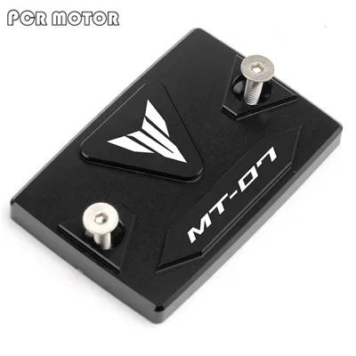 front black Мотоцикл с ЧПУ передний и задний тормозной цилиндр для жидкости главный резервуар Крышка для Yamaha MT-07 MT 07 mt07 FZ07 FZ 07 - Цвет: front black