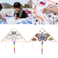 diy cartoon graffiti kite family outings outdoor fun sports kids kites flying toys for children