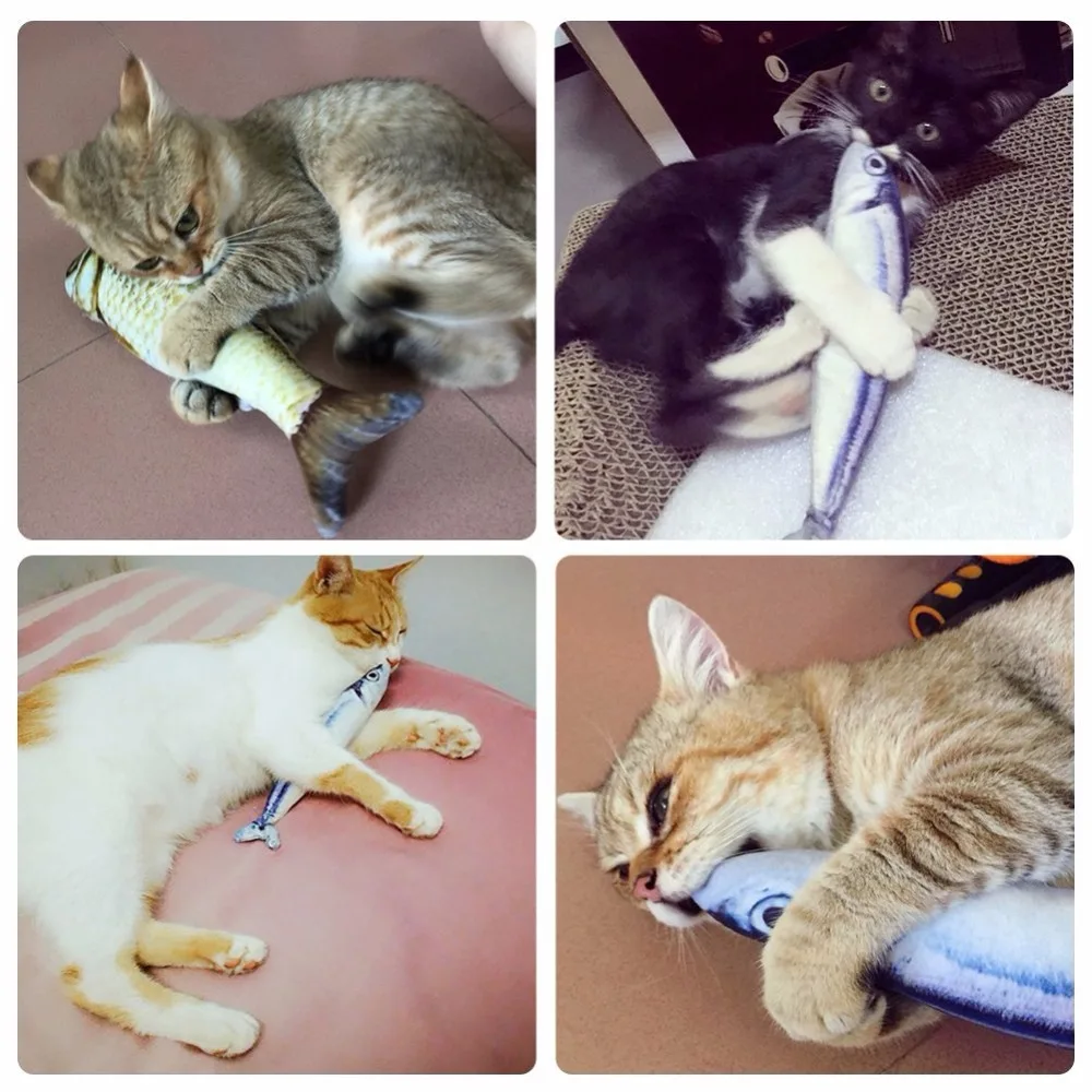 

Funny Catnip Toys for Cats Plush Stuffed Fish Shape cat Toy Mint Simulation Interactive Pet Kitten Chewing Toys Dropshipping