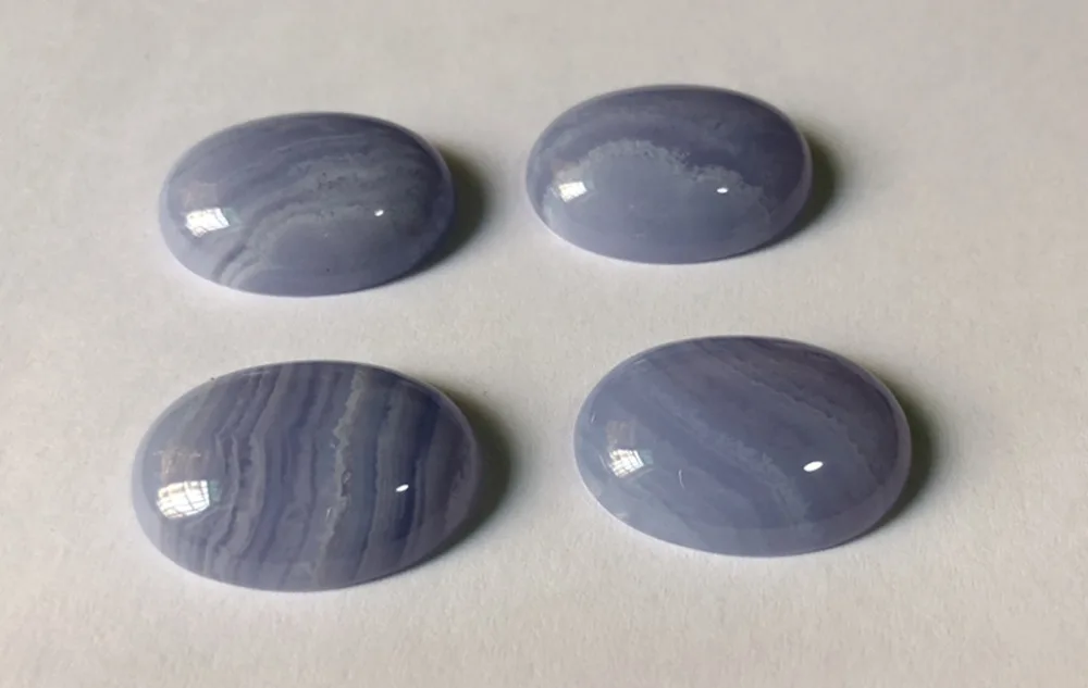 Натуральный Синий кружевной Агат Драгоценные Камни бусины Caboch 18*25 мм Овальный