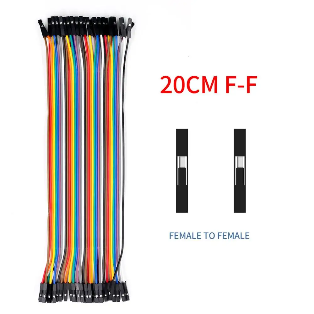 F and F-20cm Dupont Line 10 см/20 см/30 см мужской/женский-мужской или женский-Женский Соединительный провод Dupont кабель для arduino DIY KIT - Цвет: F and F-20cm