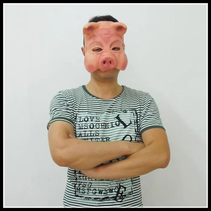 Free shipping Halloween Cosplay Party Funny Pig Face Mask Costume Ball supplies Nose Half size in stock | Дом и сад