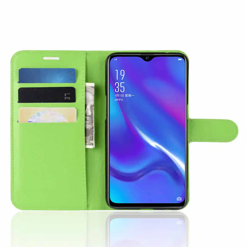 Чехол из искусственной кожи с откидной крышкой для OPPO K1 держатель телефона