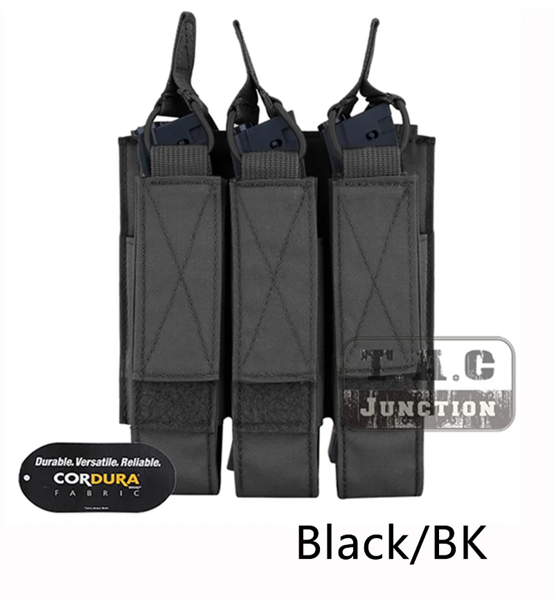 Emerson страйкбол Охота Тактический модульный MOLLE тройной Открытый Топ SMG Mag Чехол EmersonGear журнал Перевозчик для MP5/MP7/KRISS