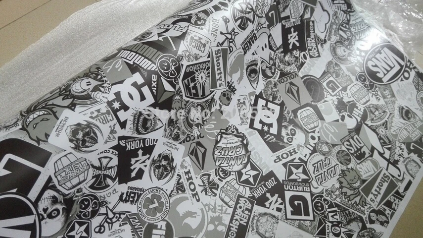 Белая и Черная Виниловая пленка с воздушным пузырьком настоящие логотипы для