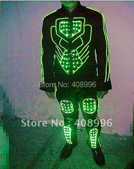 

LED illuminated robot suit for evening party/carnival/stage performance