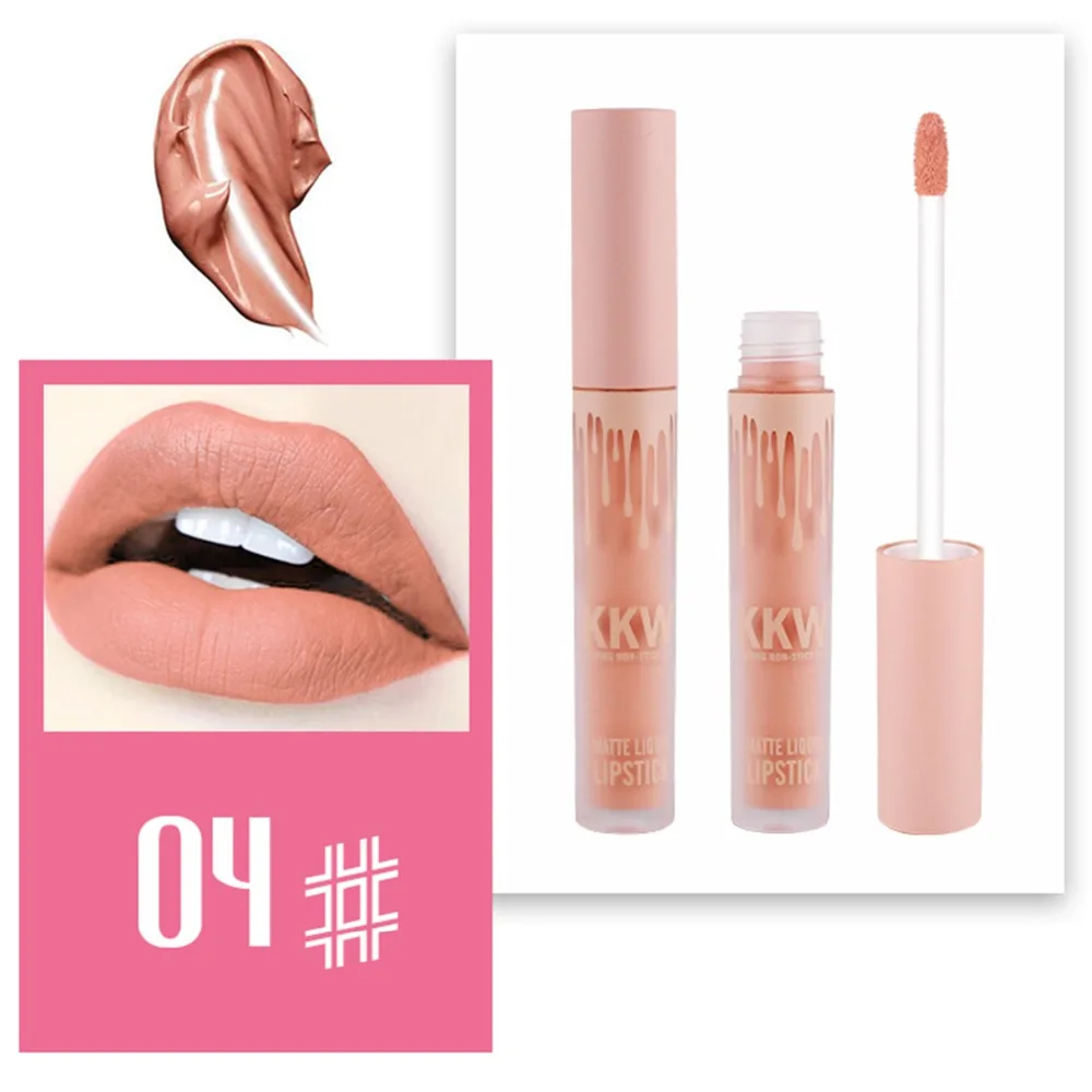 Новый женский водостойкий жидкий блеск для губ Kkw Pop Matte mate стойкий телесный