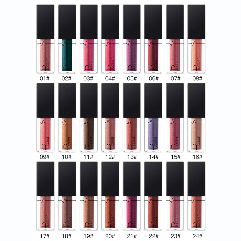 Pudaier Metallic Lipstick Lips Makeup Long Lasting Pigment Gold Liquid Velvet Metal Lipgloss |