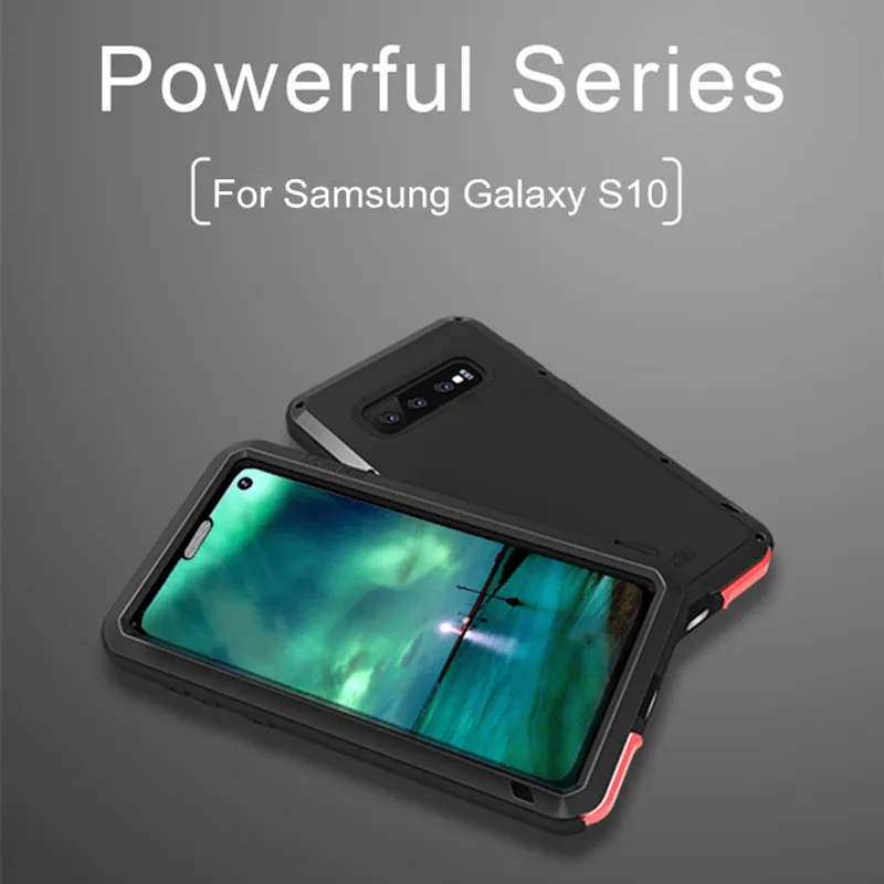 LOVEMEI мощный металлический водонепроницаемый чехол для samsung Galaxy S10 5G Plus Полная