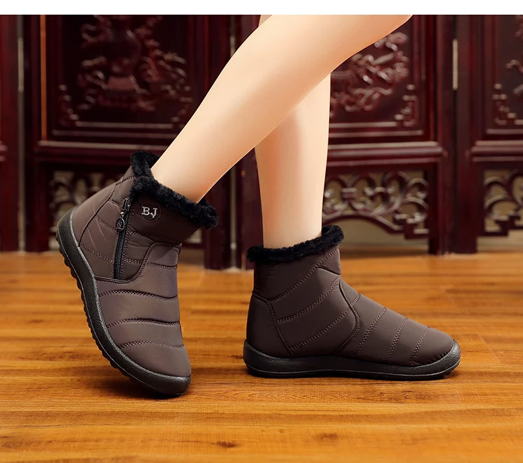 Women Boots Fashion Women Winter Shoes Warm Shoes Woman Side zipper Ladies Snow Boots Winter Boots Ankle Botas Mujer