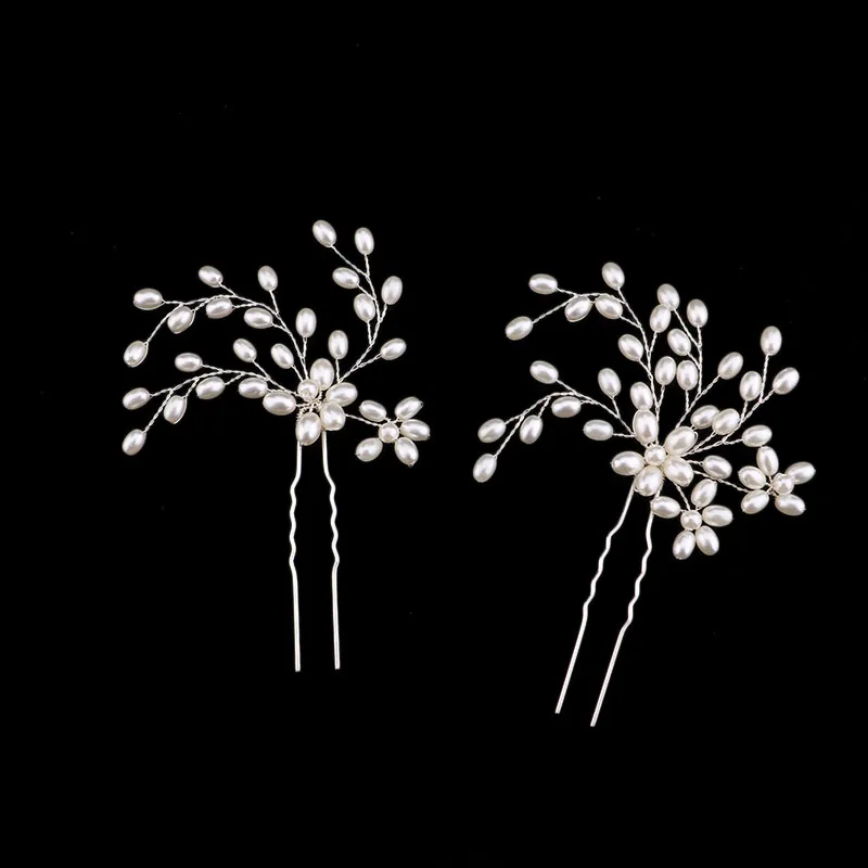 FORSEVEN барокко Имитация Жемчуга Заколка для волос с кристаллами расчески