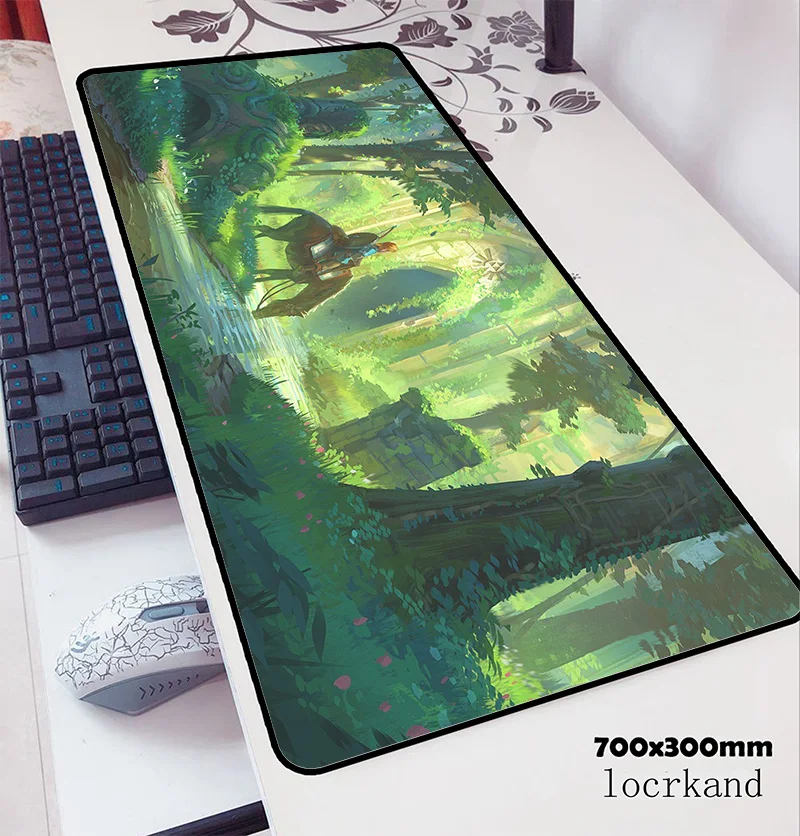 Zelda Коврик для мыши 70x30 см, игровой коврик для мыши, аниме, высокое качество, офисный коврик для ноутбука, Настольный коврик, HD принт, padmouse, игры, pc gamer, коврики