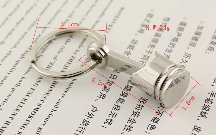 Брелок для ключей с поршнем двигателя 10 шт./лот полированный хром креативные