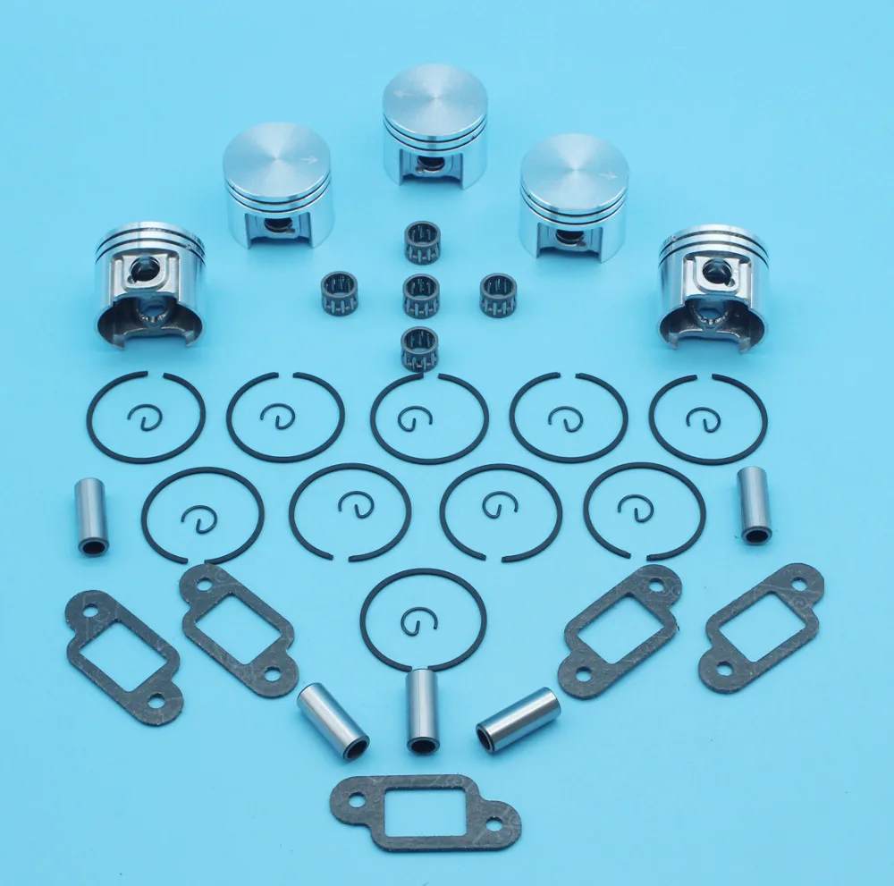 5 x поршневых колец 10 мм Pin Kit w/подшипники и прокладка глушителя подходят Stihl 018 MS180 MS